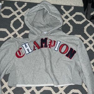 cropped champion hoodie